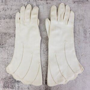 Vintage Shalimar White Gloves 50s 60s size 7
